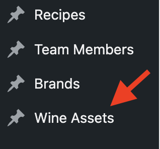 Wine assets section